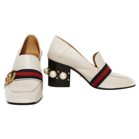 gucci pearl heel loafers|Gucci loafer lowest price.